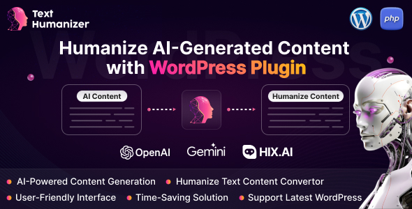 TextHumanizer - WordPress Plugin for Humanize AI-Generated Content TextHumanizer - WordPress Plugin for Humanize AI-Generated Content