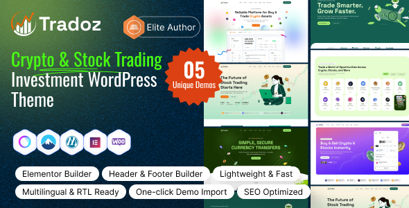 Tradoz – Crypto Stock Trading Investment WordPress Theme Tradoz – Crypto Stock Trading Investment WordPress Theme
