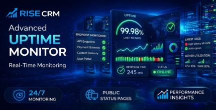 Uptime Monitor for RISE CRM – Real-Time Website Tracking Status Pages