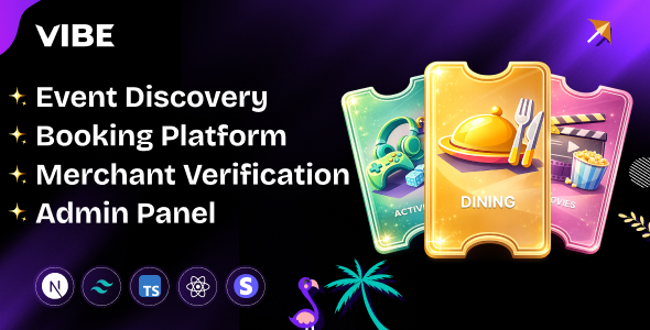 Vibe- Event Discovery Booking Platform with Admin Panel Merchant Verification