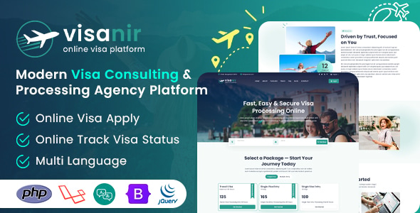 VisaNir—Modern Visa Consulting Processing Agency Platform