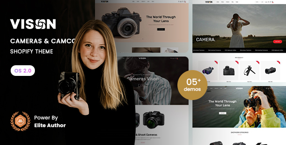 Vison - Cameras Camcorders Shopify 2.0 Theme