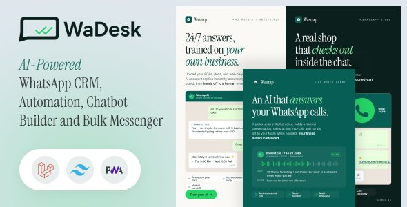 WaDesk SaaS | AI-Powered WhatsApp CRM, Automation, Chatbot Builder and Bulk Messenger WaDesk SaaS | AI-Powered WhatsApp CRM, Automation, Chatbot Builder and Bulk Messenger
