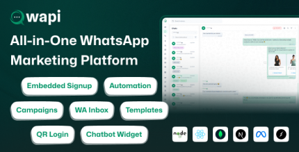 Wapi – WhatsApp CRM SaaS with Chatbot Flow Builder, API Automation Multi-Tenant System