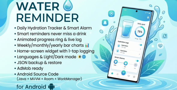 Water Reminder – Daily Hydration Tracker Smart Alarm App for Android Water Reminder – Daily Hydration Tracker Smart Alarm App for Android
