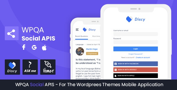 WPQA Social Login APIs - Addon For The WordPress Themes WPQA Social Login APIs - Addon For The WordPress Themes