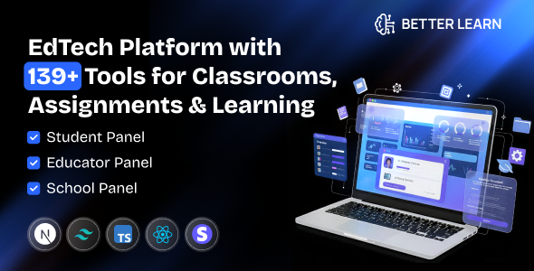 BetterLearn – EdTech Platform with 139+ Tools for Classrooms, Assignments Learning BetterLearn – EdTech Platform with 139+ Tools for Classrooms, Assignments Learning