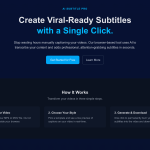 CaptionCraft - AI-Powered Subtitle Generator with Templates