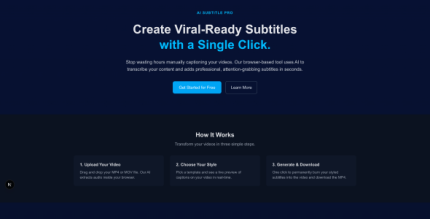 CaptionCraft - AI-Powered Subtitle Generator with Templates