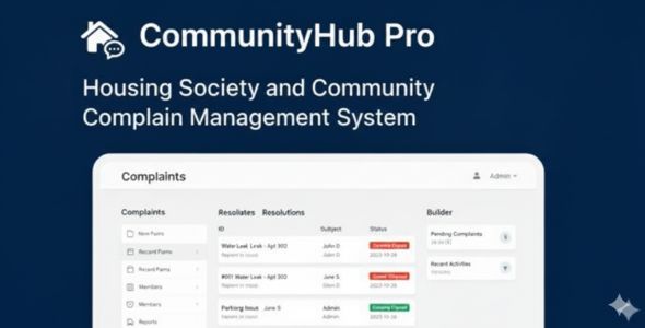 CommunityHub Pro - Housing Society / Residential Community - Issue Reporting Management Platform CommunityHub Pro - Housing Society / Residential Community - Issue Reporting Management Platform