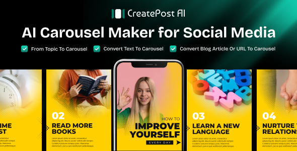 CreatePostAi - AI-Powered Carousel Generator SaaS CreatePostAi - AI-Powered Carousel Generator SaaS