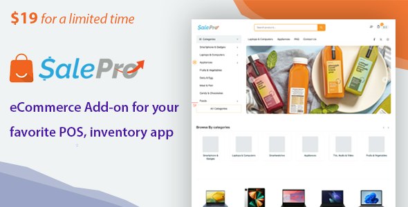 eCommerce add-on for SalePro POS, inventory management app with page builder eCommerce add-on for SalePro POS, inventory management app with page builder