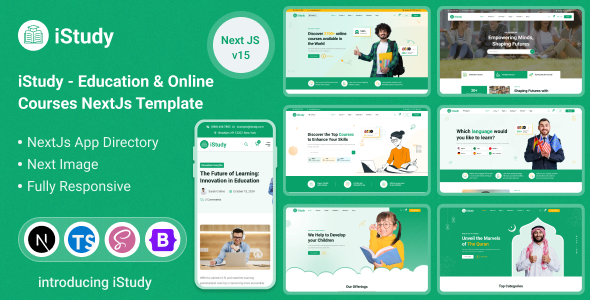 Education Online Courses NextJs Template | iStudy Education Online Courses NextJs Template | iStudy
