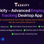 Employee Monitoring - Work, Active, Idle, Break Time Screenshots - Desktop App Plugin for Taskify
