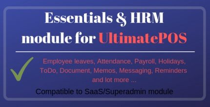 Essentials HRM (Human resource management) Module for UltimatePOS (With SaaS compatible)