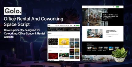 Golo - Office Rental And Coworking Space Script Theme