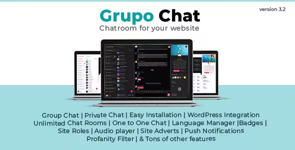 Grupo Chat - Chat Room Private Chat - Video Chat Audio Chat - Group Video Chat - PHP Chat Code