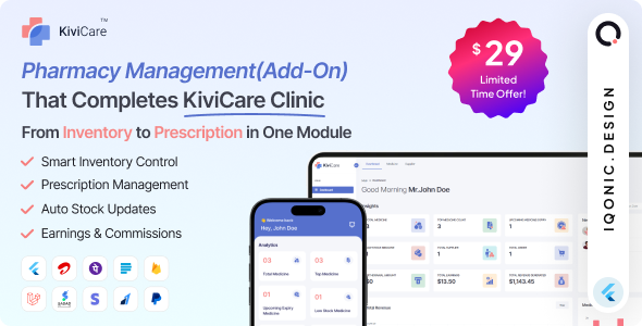 KiviCare (TM) Pharma (Addon) – Pharmacy Inventory Management in Laravel