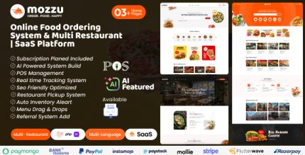 Mozzu - AI Based Online Food Ordering System Multi-Restaurant with SaaS