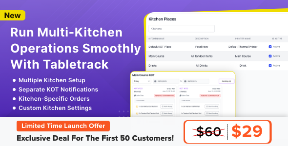 Multi-Kitchen Module for Tabletrack Multi-Kitchen Module for Tabletrack