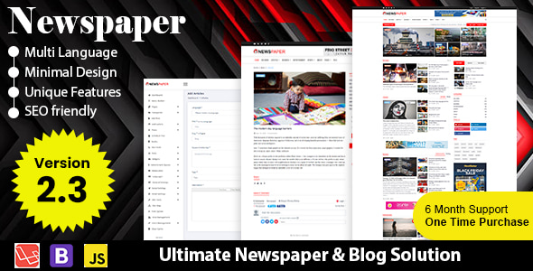Newspaper - Responsive News, Magazine and Blog CMS Script Newspaper - Responsive News, Magazine and Blog CMS Script
