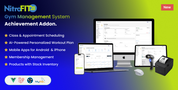 NitroFIT28 | Fitness Gym Management System Achievement Addon