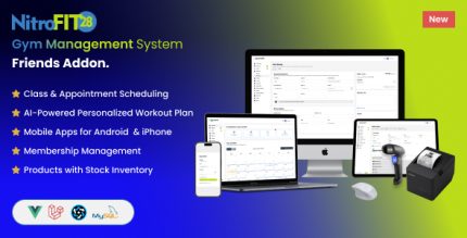 NitroFIT28 | Fitness Gym Management System Friends Addon