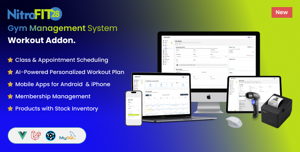 NitroFIT28 | Fitness Gym Management System Workout Plan Addon.