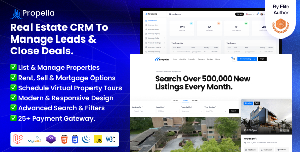 Propella - Real Estate CRM (Buy, Sell, Rent, Mortgage) to Manage Leads Close Deals.
