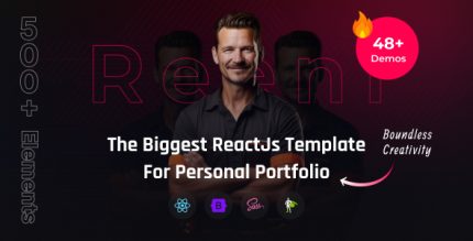 Reeni – Personal Portfolio CV Resume ReactJs Template