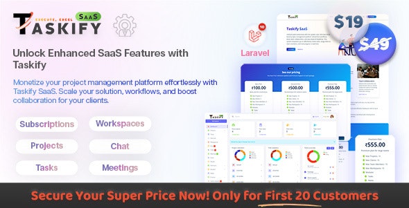 Taskify SaaS - Project Management System in Laravel Taskify SaaS - Project Management System in Laravel