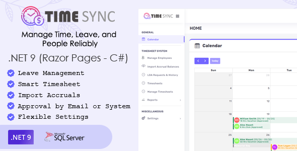 TimeSync – Timesheet LOA Management (.NET 9 - Razor Pages - C#) TimeSync – Timesheet LOA Management (.NET 9 - Razor Pages - C#)