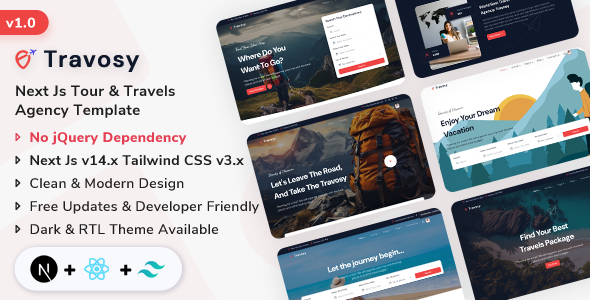 Travosy - React Next Js Tour Travels Agency Template Travosy - React Next Js Tour Travels Agency Template