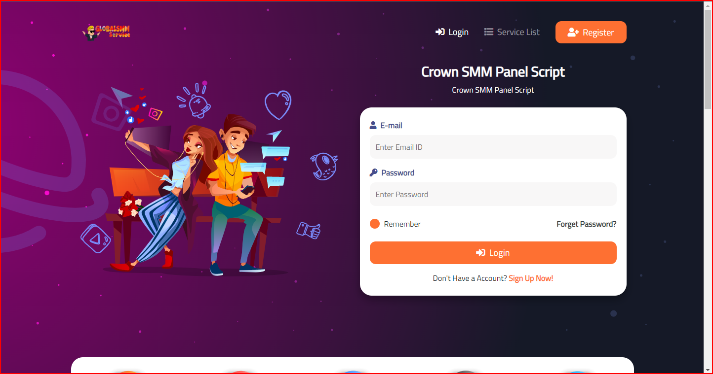 Crown Smm Panel Script With Child Panel1 Crown Smm Panel Script With Child Panel - Image 1