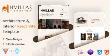 Hvillas - Architecture Interior React Vite Template