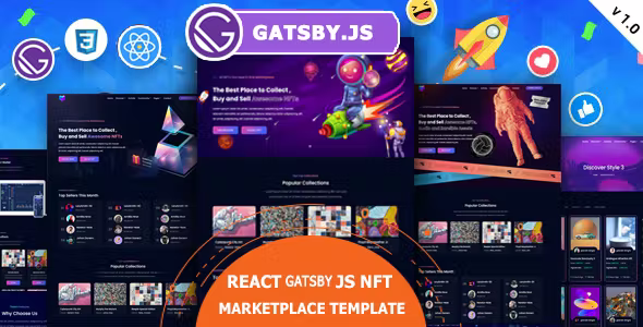 NFT ArtStar - React Gatsby.js NFT Marketplace Template NFT ArtStar - React Gatsby.js NFT Marketplace Template