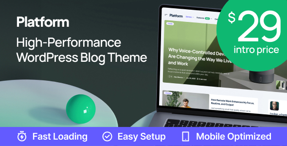 Platform – Modern High-Performance Blog WordPress Theme Download v1.0.7