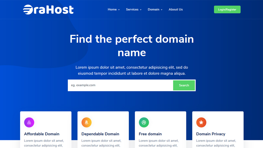 Erahost WHMCS Theme v8.10.0 Nulled  Download 