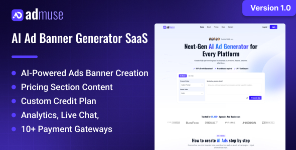 AdMuse – AI-Powered Ad Banner Generator