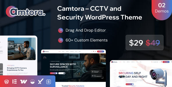 Camtora – CCTV and Security WordPress Theme