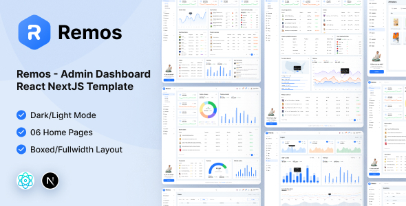 Remos – eCommerce Admin Dashboard React NextJS Template
