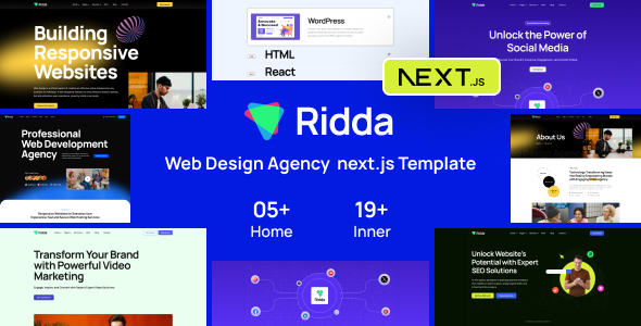 Ridda – Web Design Agency React Nextjs Template